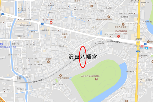 沢田八幡宮地図
