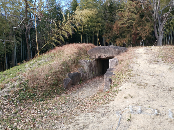 お亀石古墳の全面