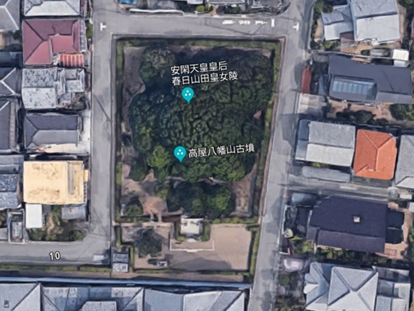 春日山田皇女陵(高屋八幡山古墳)