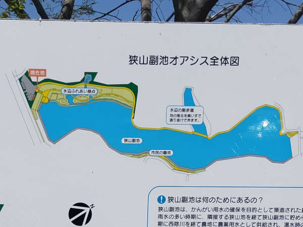 副池オアシス公園の案内板
