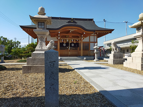 大堀八幡神社の百度石