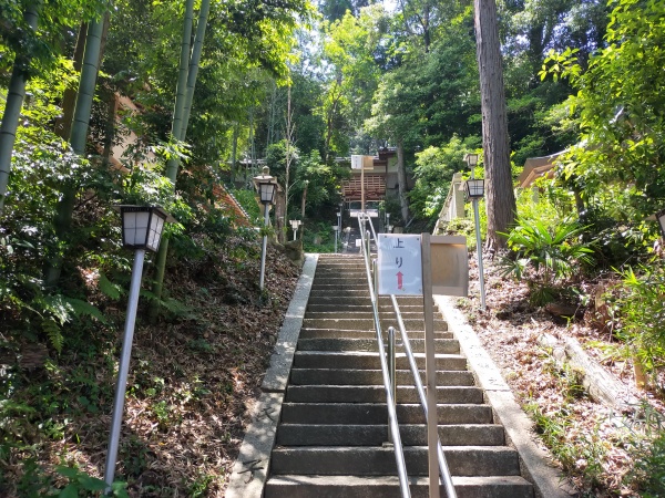 烏帽子形八幡神社の階段