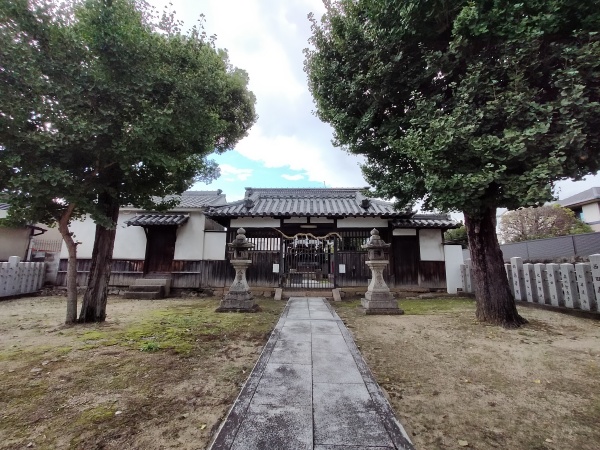 土師ノ里八幡神社の全景