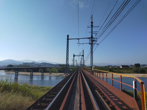 近鉄道明寺線の大和川橋梁