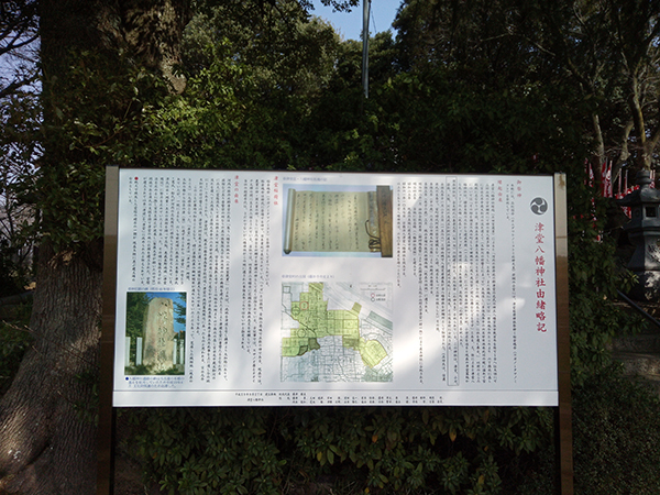 津堂八幡神社の案内板