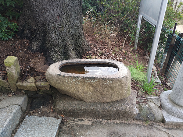 津堂八幡神社の水盤